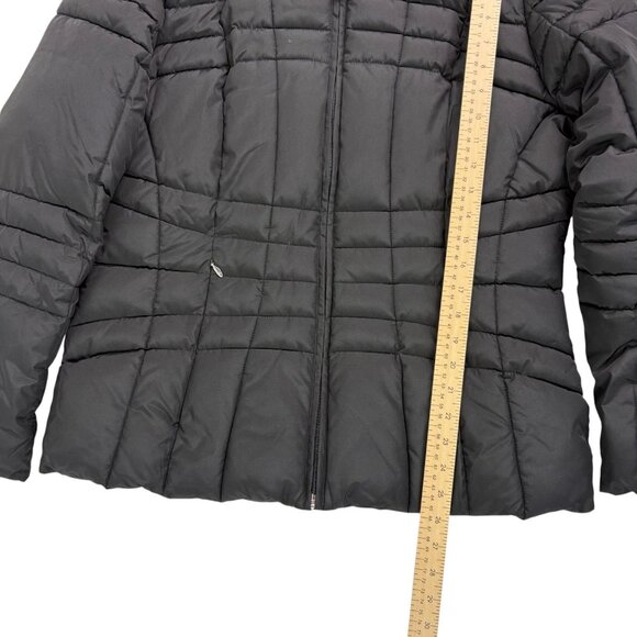 Calvin Klein Women’s Black Hooded Winter Coat Puffer Jacket Size Large - Picture 13 of 15